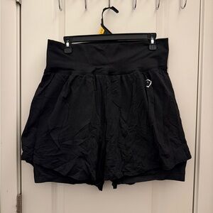 Gymshark Black High-Waist Athletic Shorts